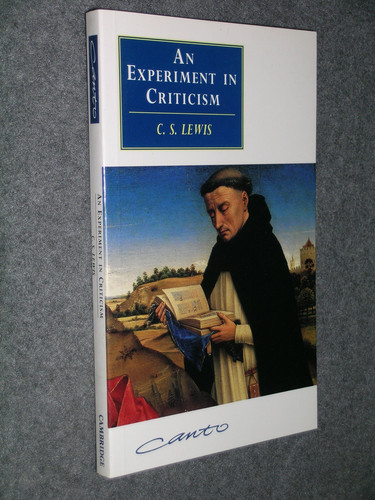 Cover of An experiment in criticism