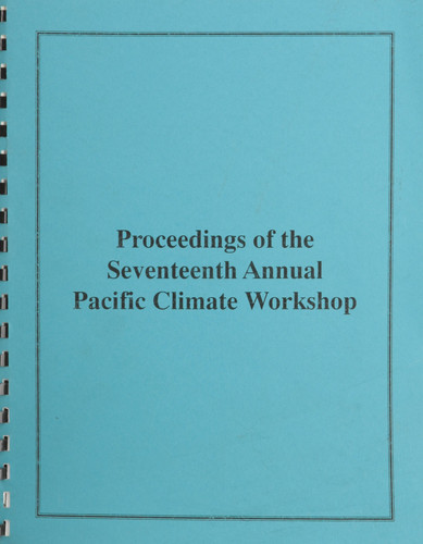 Cover of Proceedings of the Seventeenth Annual Pacific Climate Workshop (2000)