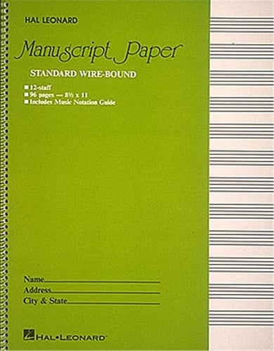 Cover of Standard Wirebound Manuscript Paper