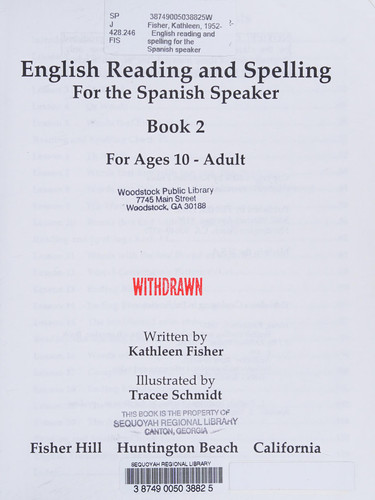 Cover of English Reading and Spelling for the Spanish Speaker For Ages 10-adult